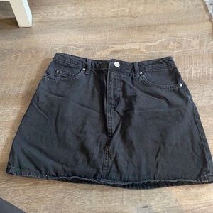 Black jean skirt